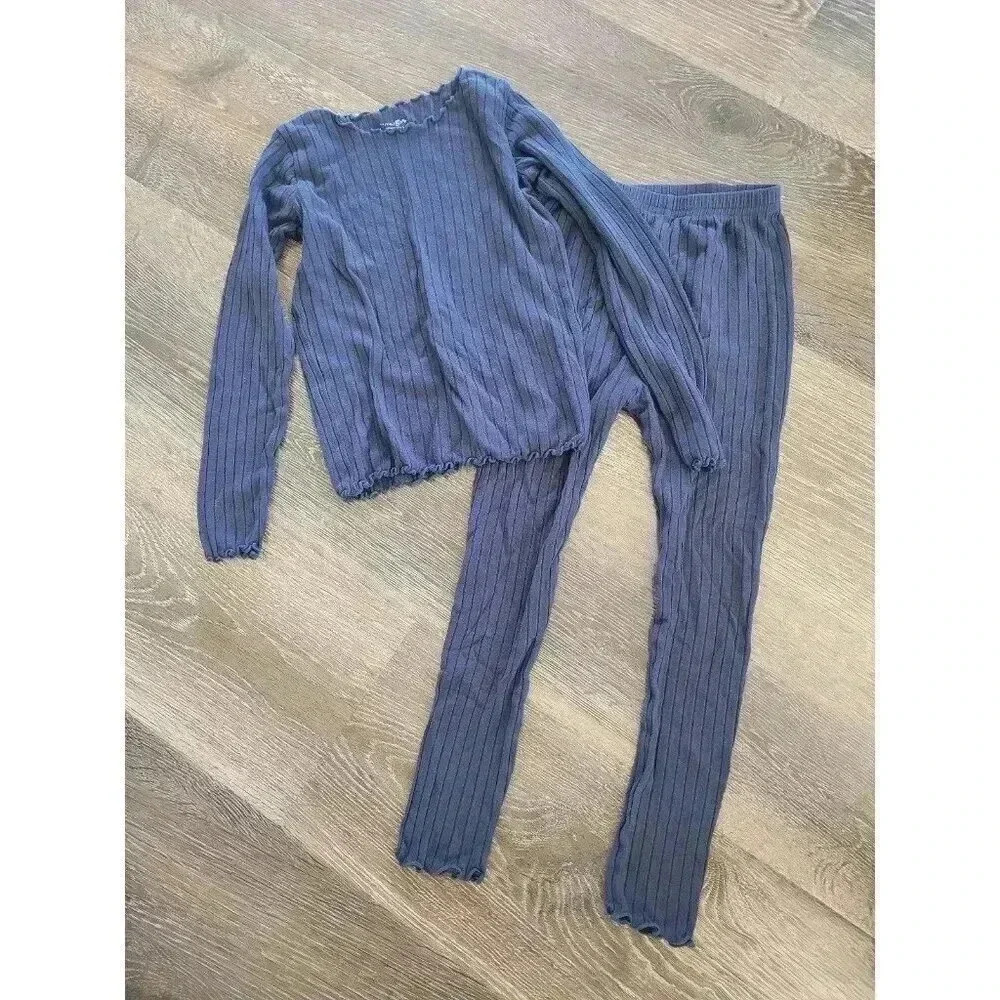 Girls blue lounge pj outfit‎ size 6 #2